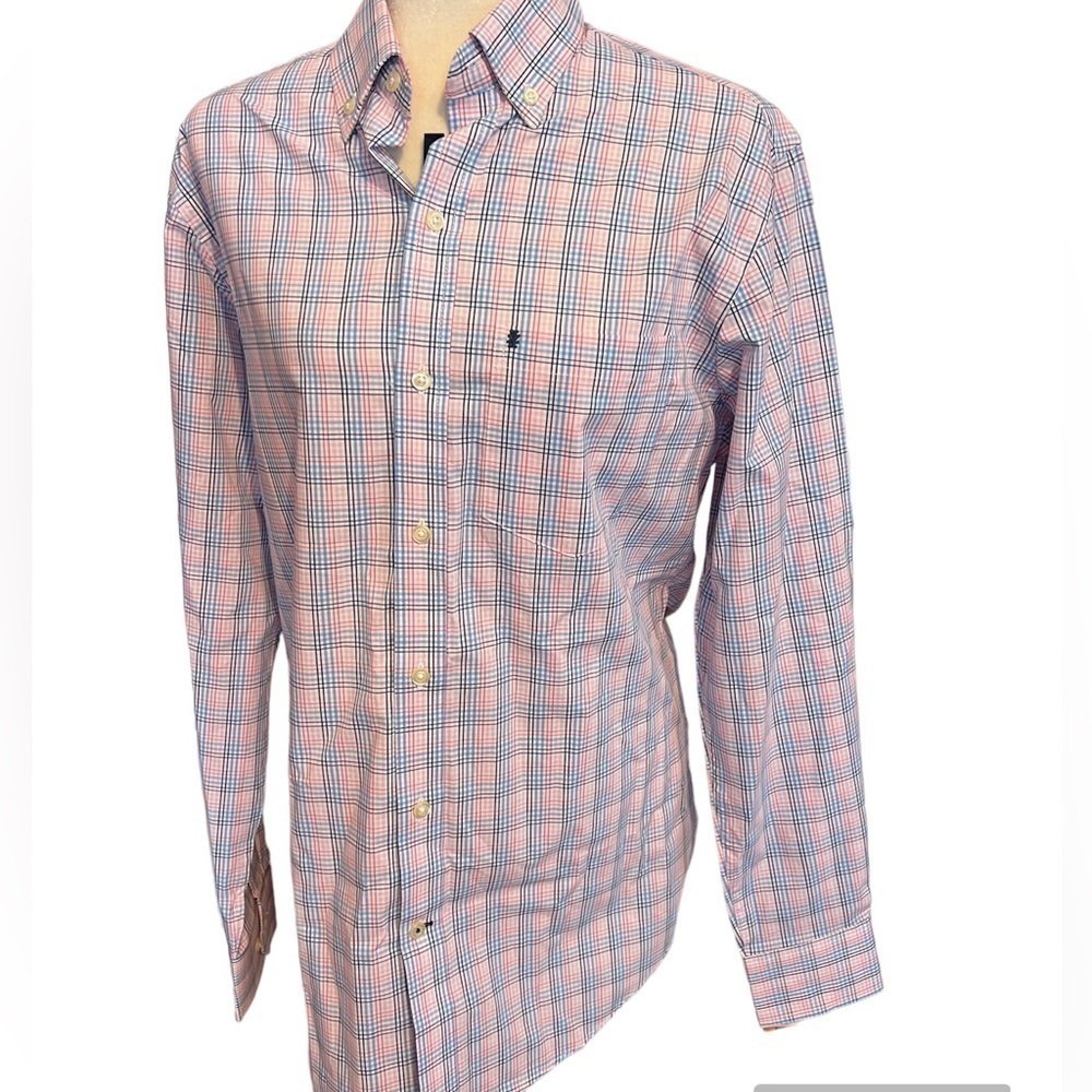 NWT Izod Cotton Button long sleeve Shirt S
